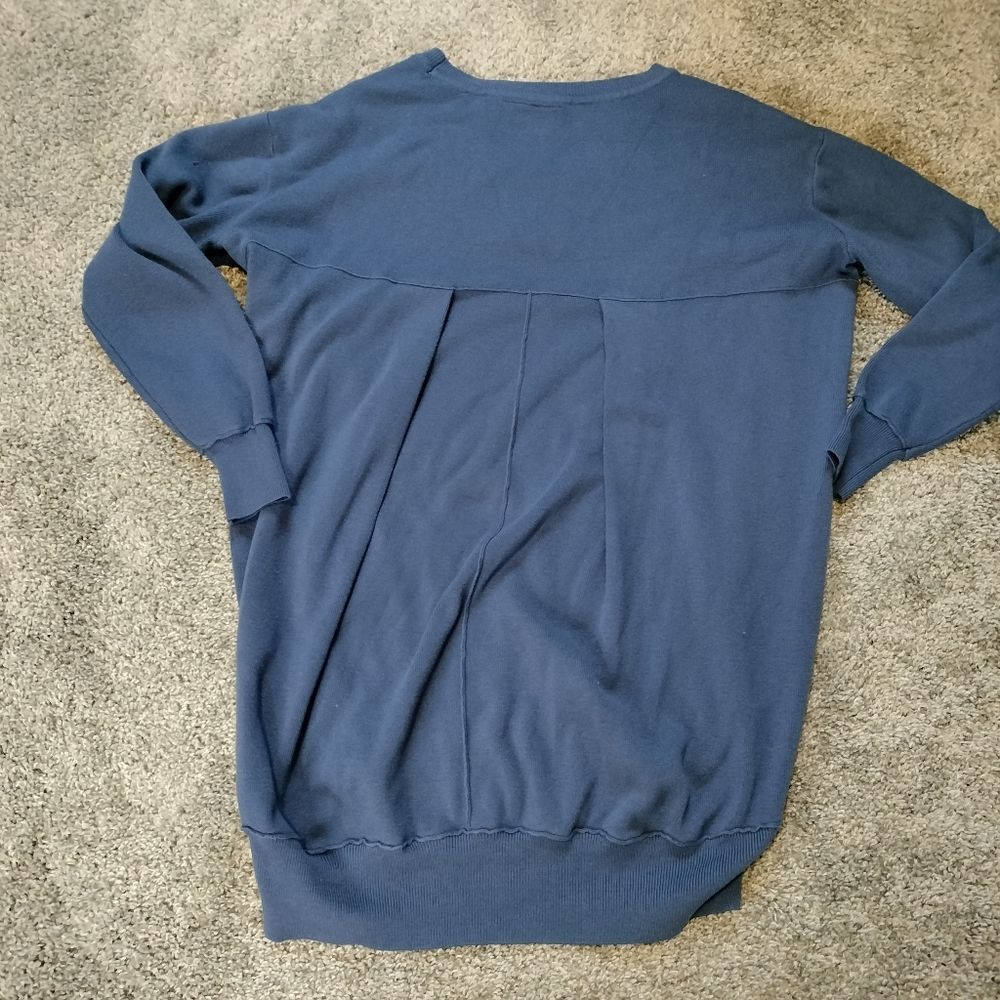 Saturday Sunday Women's Blue Long Thick Oversized Sleeve Sweater Sz XL - Picture 6 of 6